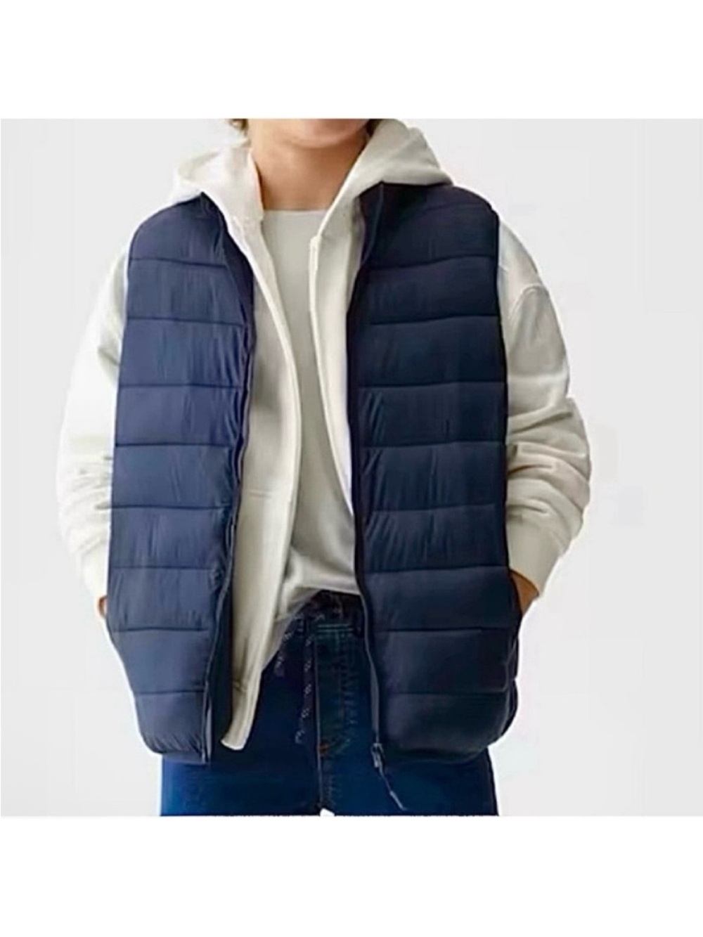 🆕-GAP Kids Navy Blue Puffer Vest Large(10)